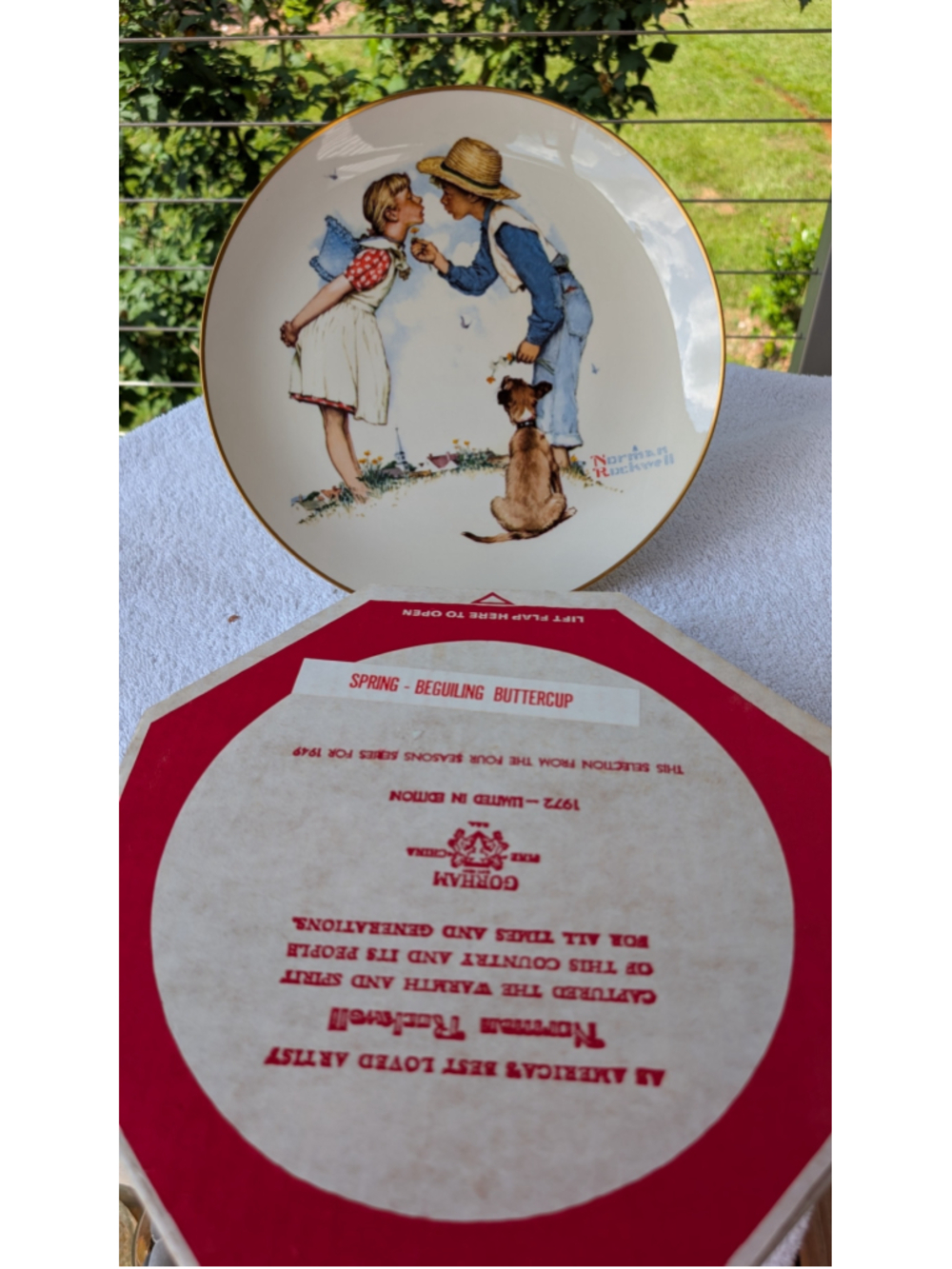 Gorham Norman Rockwell Spring Beguiling Buttercup Decorative Plate One Size